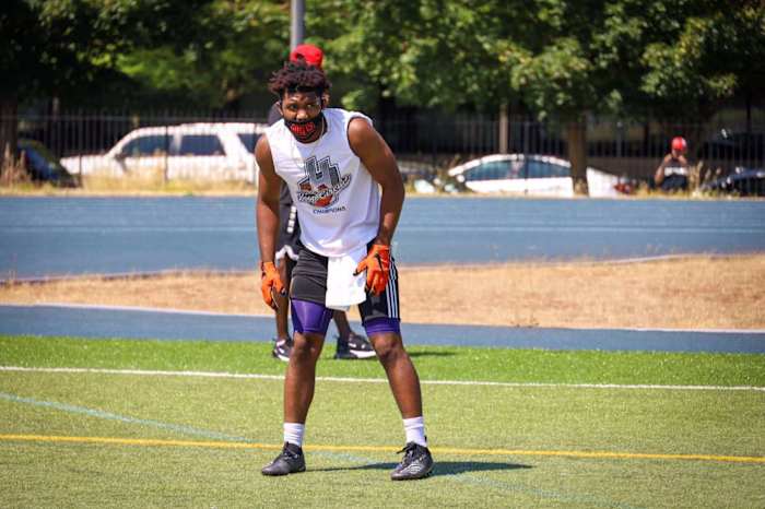 Trejon Williams in action on the 7 v 7 circuit.